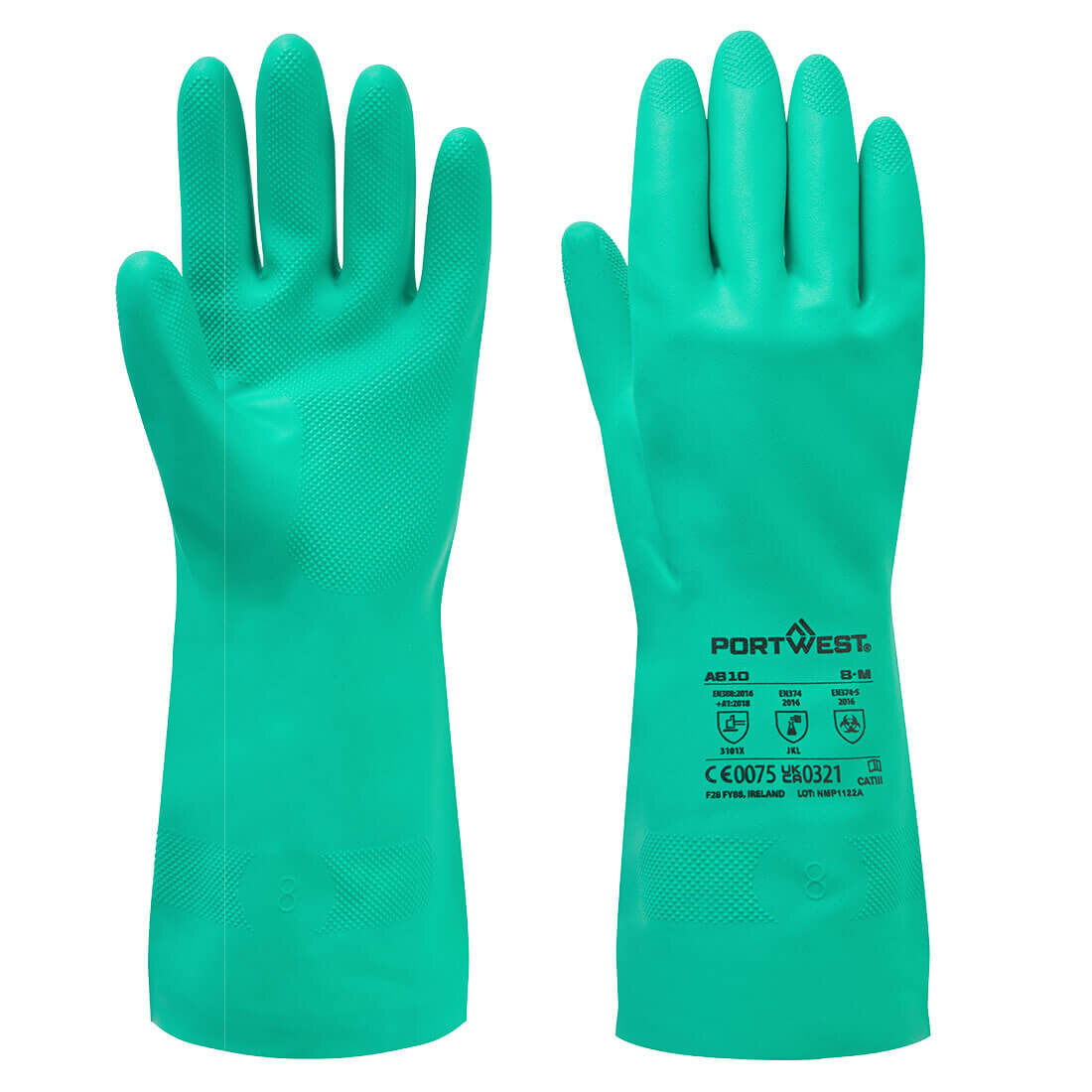 Gant Nitrosafe chimique (Pack de 12pcs) Portwest A810 Gant Nitrosafe chimique (Pack de 12pcs) Portwest A810