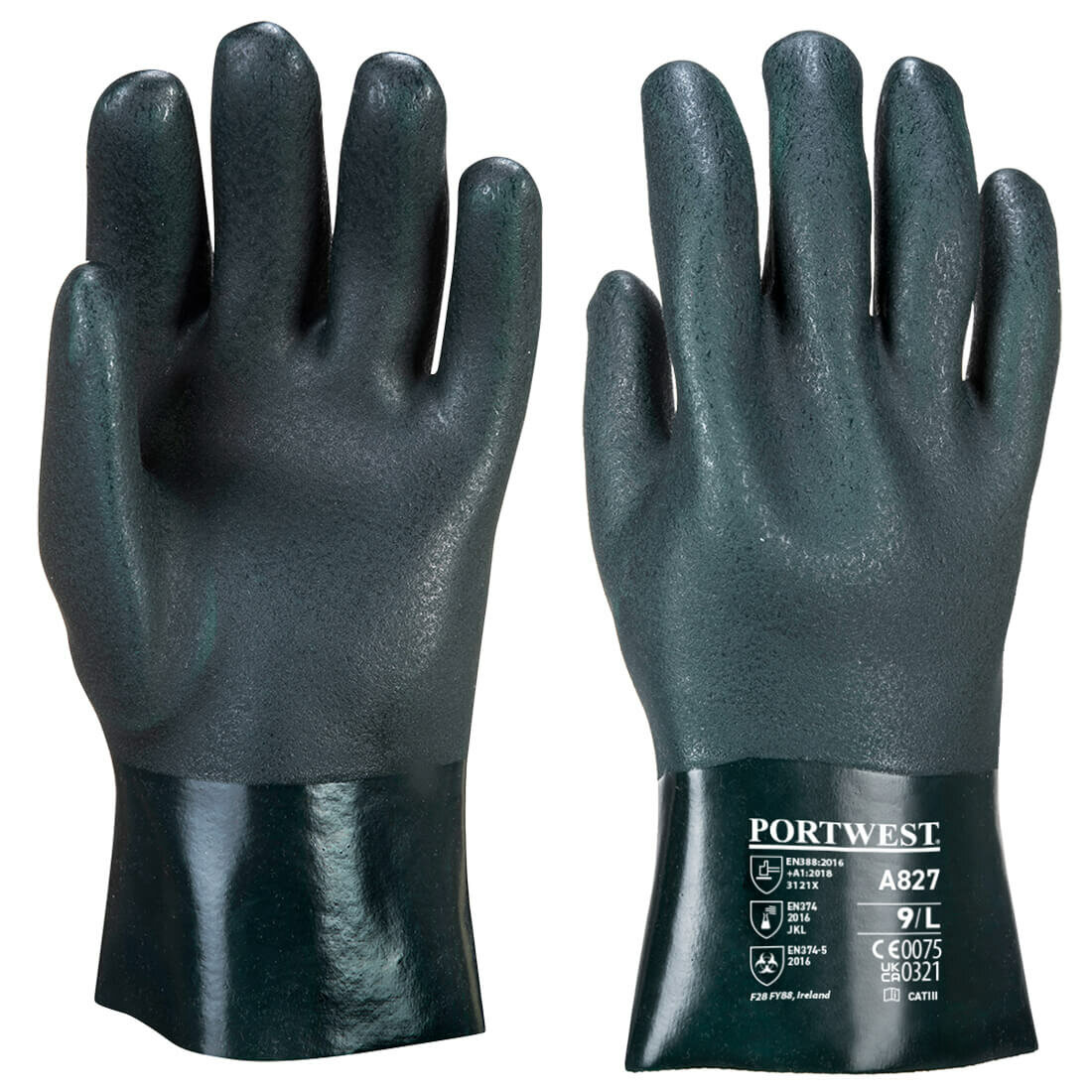 Gant PVC 27 cm double trempage (Pack de 12pcs) Portwest A827 Gant PVC 27 cm double trempage (Pack de 12pcs) Portwest A827