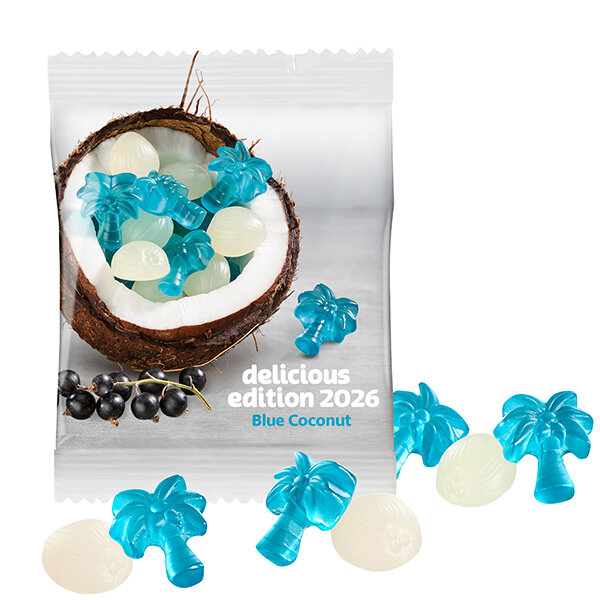 Gommes de fruits aux palmiers bleus et coco Gommes de fruits aux palmiers bleus et coco