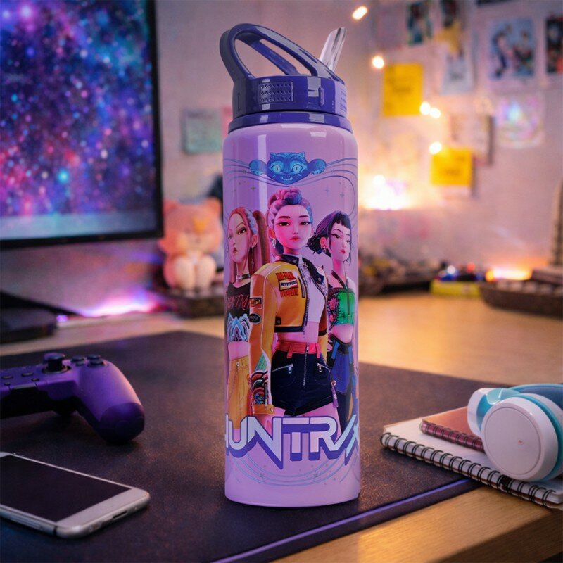 Gourde Flip Top KPop Demon Hunters Huntrix Violette 750 ml Gourde Flip Top KPop Demon Hunters Huntrix Violette 750 ml