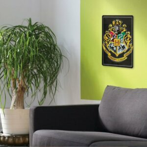 Grande Plaque Métallique 3D Harry Potter - Blason Poudlard
