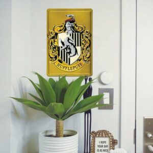 Grande Plaque Métallique 3D Harry Potter - Poufsouffle