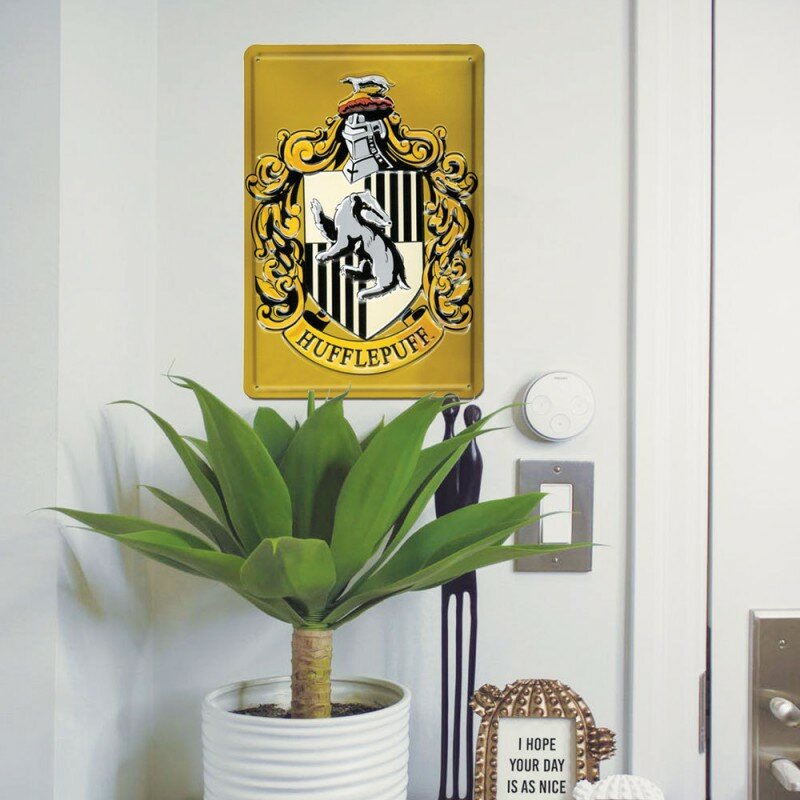 Grande Plaque Métallique 3D Harry Potter - Poufsouffle Grande Plaque Métallique 3D Harry Potter - Poufsouffle