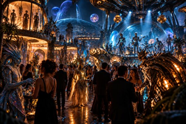 Soirée A.L.I.E.N.S : réception intergalactique, créatures lumineuses et concert extraterrestre