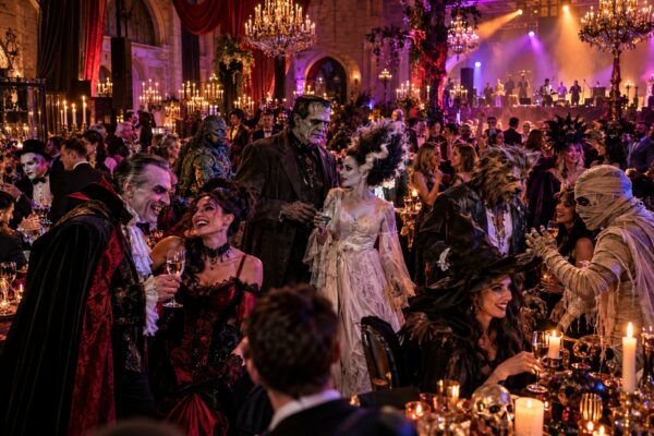 Soirée Party Monsters : bal des monstres classiques, vampire, créature, mariée et momie