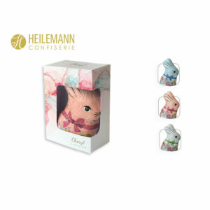 Heilemann lapin de Pâques coloré en boîte publicitaire, 50 g