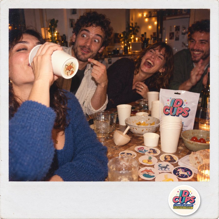 Soirée ID CUPS entre amis : elle boit, tout le monde voit le renard sous son gobelet