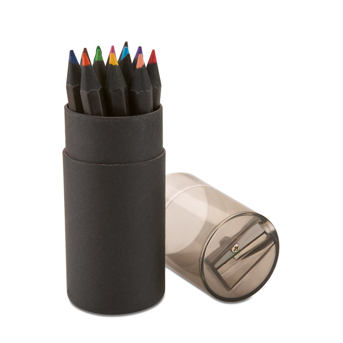 12 crayons de couleurs noirs Blocky 12 crayons de couleurs noirs Blocky