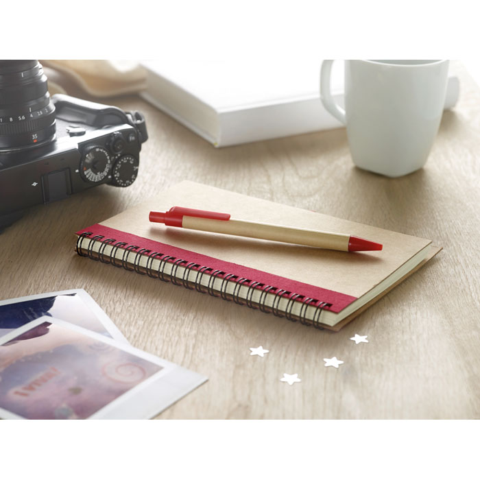Bloc-notes recyclé et stylo Sonora Plus Bloc-notes recyclé et stylo Sonora Plus – vue 2