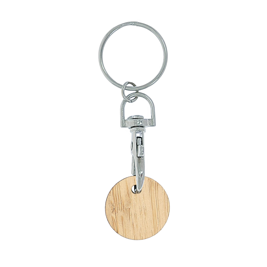 Jeton bambou avec porte-cles Jeton bambou avec porte-cles