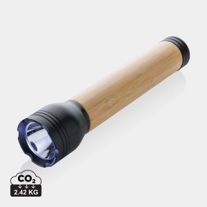 Lampe 5W en plastique recyclé RCS et bambou Lucid