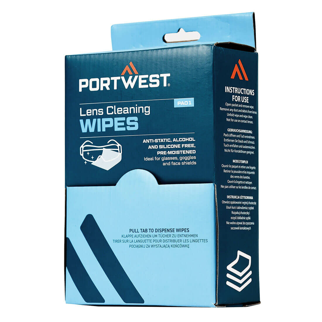 Lingettes nettoyantes lunettes Portwest PA01 Lingettes nettoyantes lunettes Portwest PA01