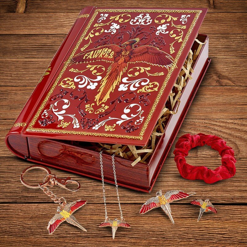 Livre Cadeaux Harry Potter Bijoux Fumseck le Phénix - 5 Pièces Livre Cadeaux Harry Potter Bijoux Fumseck le Phénix - 5 Pièces
