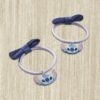 Lot de 2 Élastiques Stitch Disney - Nœud et Charm