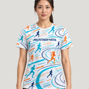 Tee-shirt running femme imprimé fabriqué en France Lure – vue 2