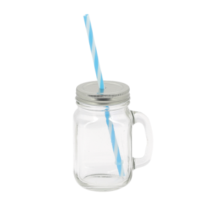 Mason jar 40 cl avec paille