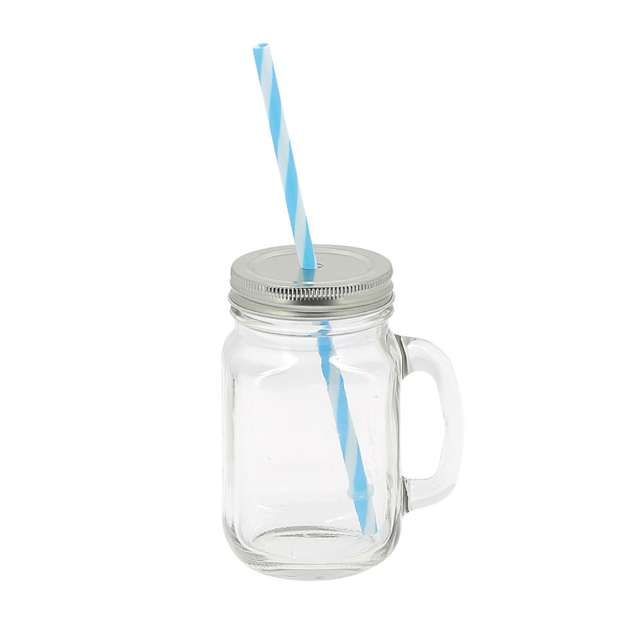 Mason jar 40 cl avec paille Mason jar 40 cl avec paille