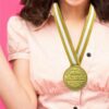 Médaille d'Or Super Maîtresse avec Ruban Doré & Blanc