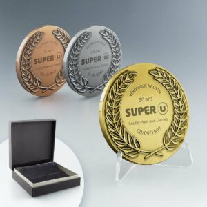 Médaille personnalisée en métal – Couronne de lauriers