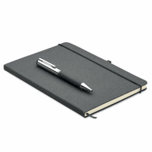 Carnet en cuir recyclé et stylo Eleganote