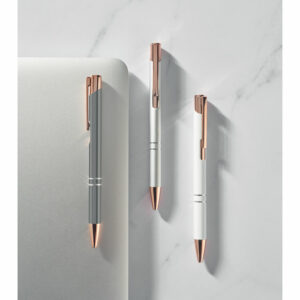 Stylo en aluminium recyclé Bern Rose – vue 2