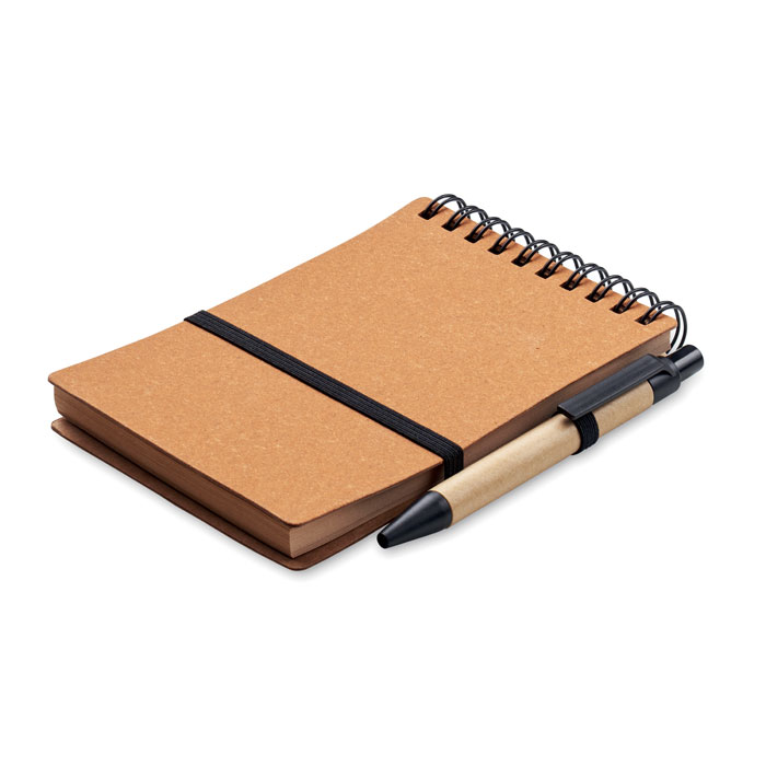Cahier recyclé et stylo à bille Notie Cahier recyclé et stylo à bille Notie