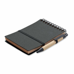 Cahier recyclé et stylo à bille Notie – vue 3