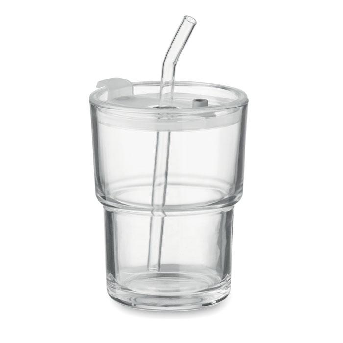 Gobelet verre et paille 400ml Sip Gobelet verre et paille 400ml Sip