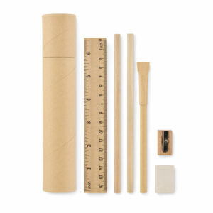 Set d&rsquo;écriture tube en papier Meju
