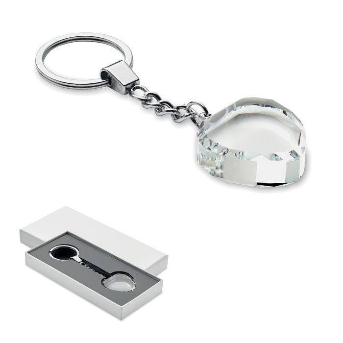 Porte-clés cœur en verre Heartward Porte-clés cœur en verre Heartward