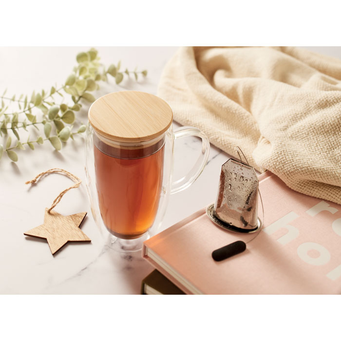 Mug en verre double paroi 450ml Terol Mug en verre double paroi 450ml Terol – vue 2