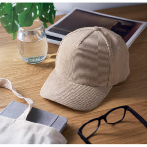 Casquette 5 pans en velours Wale – vue 2