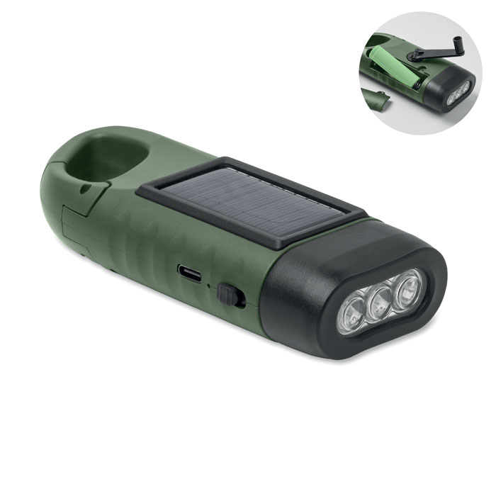Torche solaire et dynamo Cranch Torche solaire et dynamo Cranch – vue 2