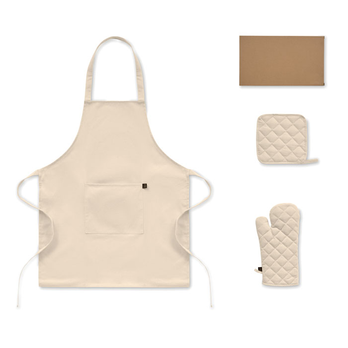 Set de cuisine en coton recyclé Gala Set Set de cuisine en coton recyclé Gala Set – vue 2