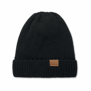 Bonnet tricoté avec revers Puntos