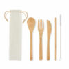 Couverts en bambou avec paille Setstraw