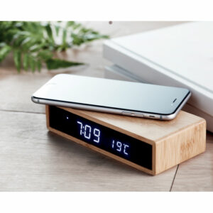 Chargeur sans fil en bambou Moro – vue 2