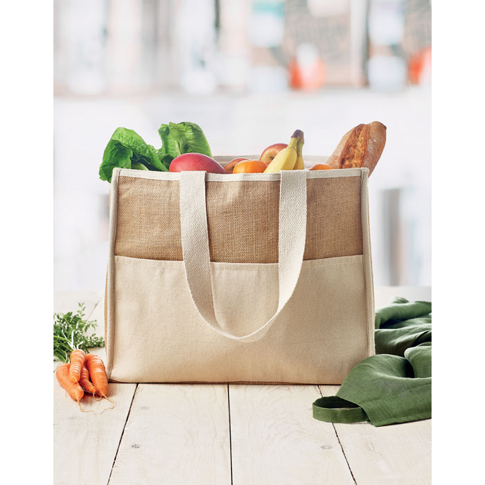 Sac shopping en toile et jute Campo De Geli Sac shopping en toile et jute Campo De Geli – vue 2