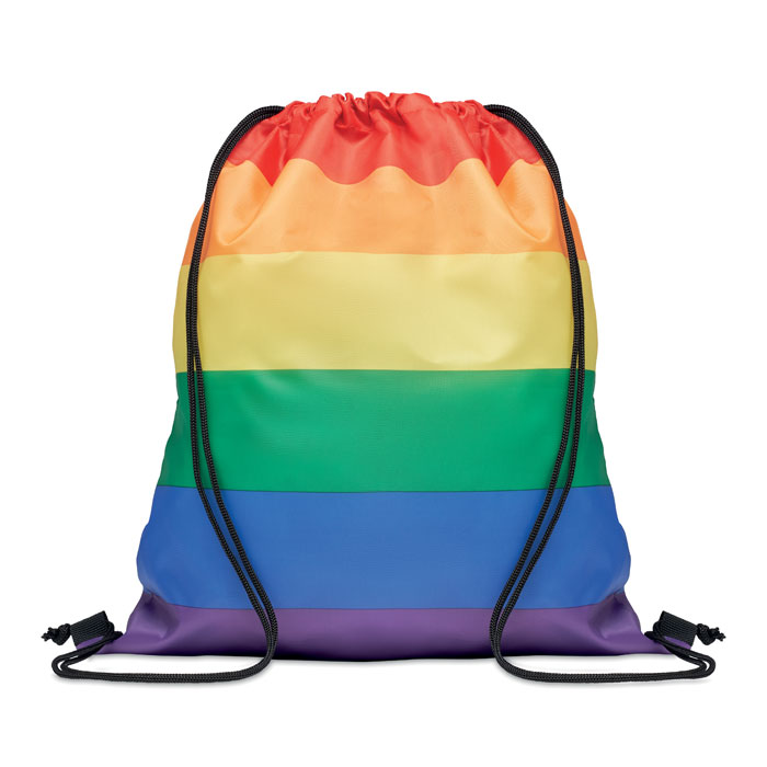 Sac à cordon arc-en-ciel RPET Bow Sac à cordon arc-en-ciel RPET Bow