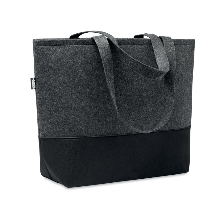 Sac shopping en feutre RPET Duo Indico Sac shopping en feutre RPET Duo Indico