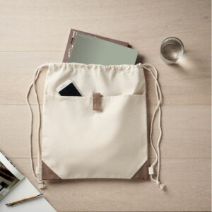 Sac à cordon en coton recyclé Panda Bag – vue 2