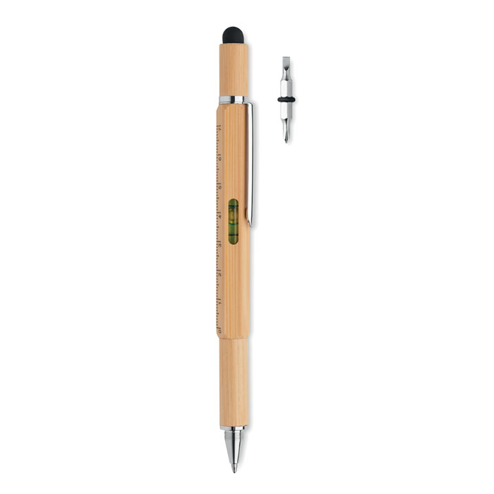 Stylo niveau à bulle en bambou Toolbam Stylo niveau à bulle en bambou Toolbam