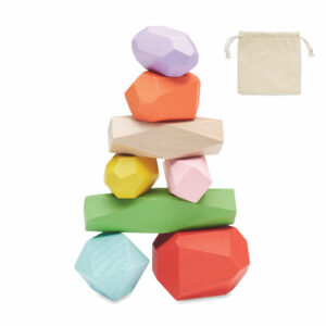 8 Pieces en bois empilables Dolmen