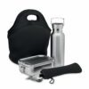 Set à déjeuner en acier inox. Ily