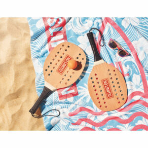 Set beach tennis en bois de ros Palas – vue 2
