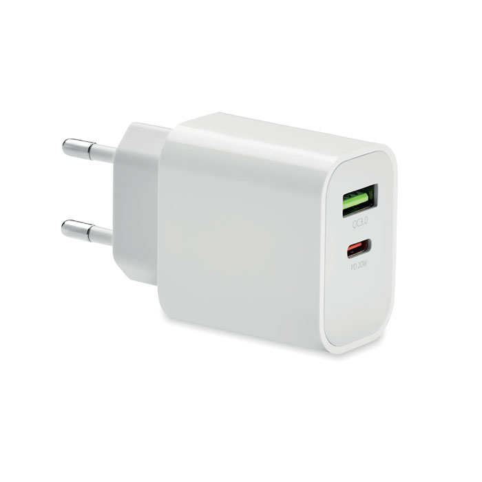Chargeur 18W 2 ports, prise UE Port Chargeur 18W 2 ports, prise UE Port