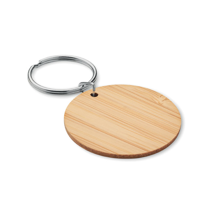 Porte-clés rond en bambou Roundboo Porte-clés rond en bambou Roundboo