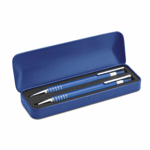 Set stylo bille étui métal Alucolor