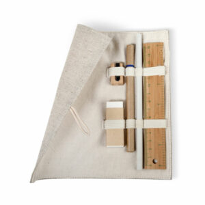 Set d&rsquo;écriture,pochette coton Ecoset