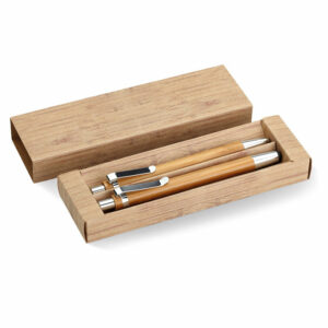 Coffret stylo et crayon en bam Bambooset